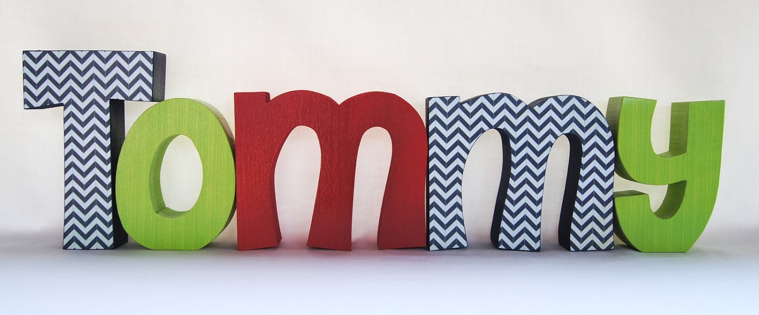 Baby Shower Decoration Name Letters Set of 5