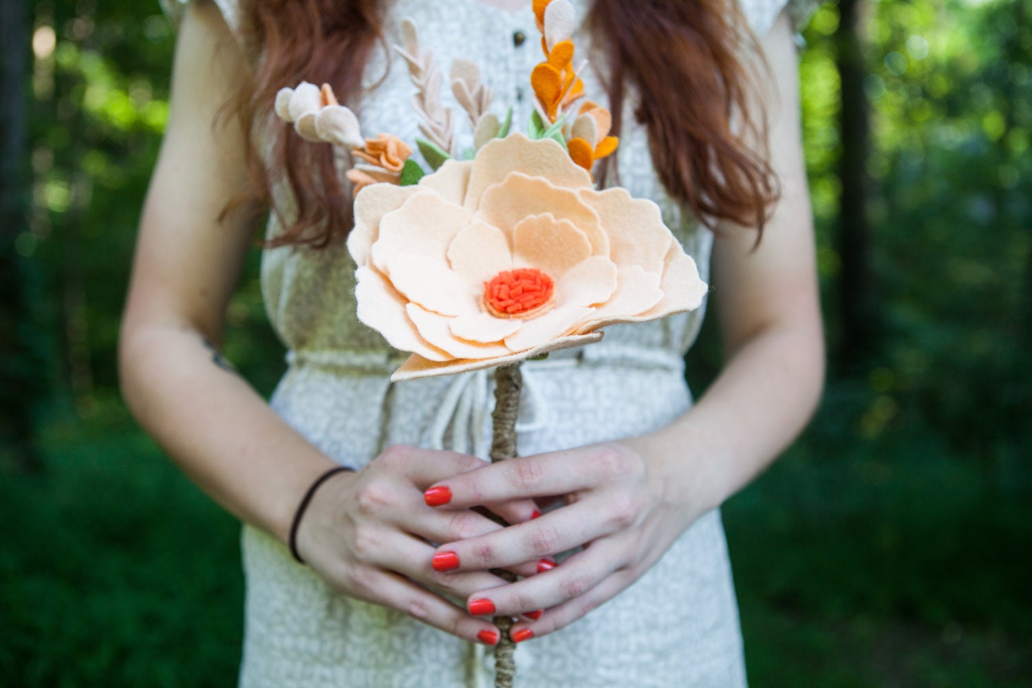 The Dreamy Christina - Felt Bouquet - Alternative Bouquet - Wedding - Flower Girl -