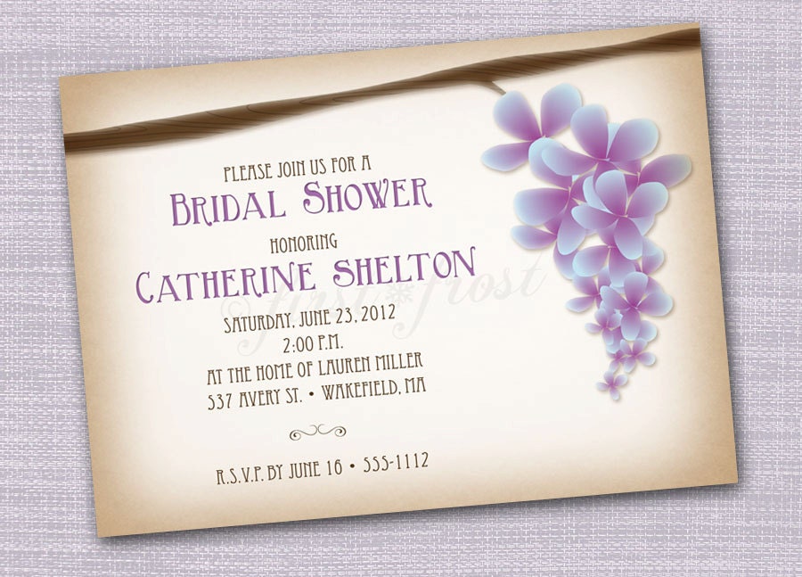 Vintage Floral Wisteria Printable Invitation - Wedding Bridal Shower Tea Luncheon Il_570xn