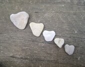 Stone Hearts - Heart Shaped Stones - Natural Stone Heart - Heart Beach Rocks
