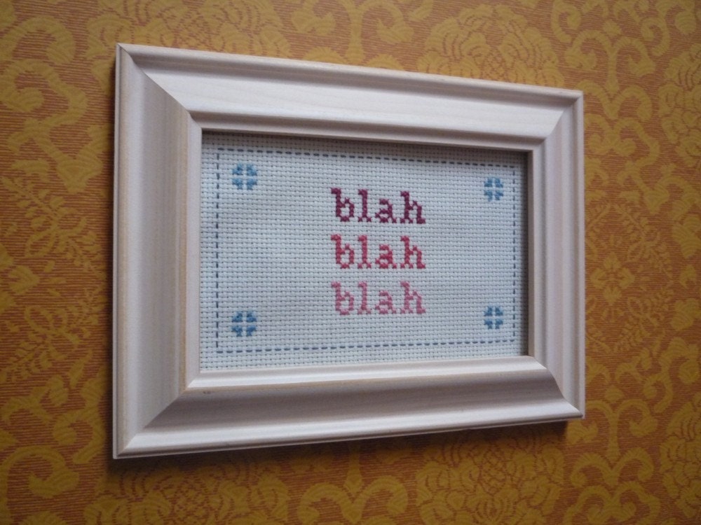 Custom cross stitch / needlepoint sampler