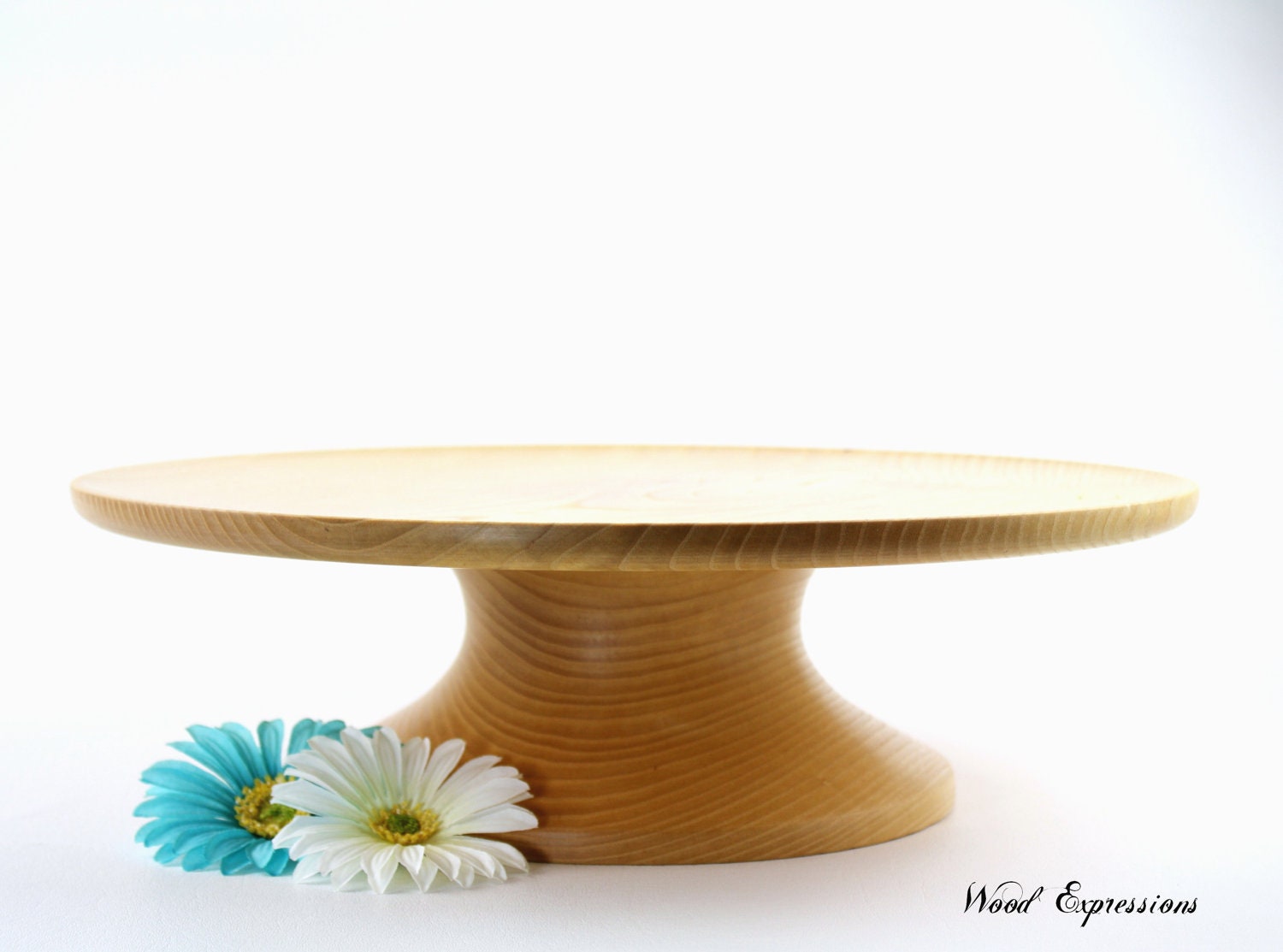 Large Wedding Cake Stand / Solid Wood Pedestal Cake Stand / Dessert Plate