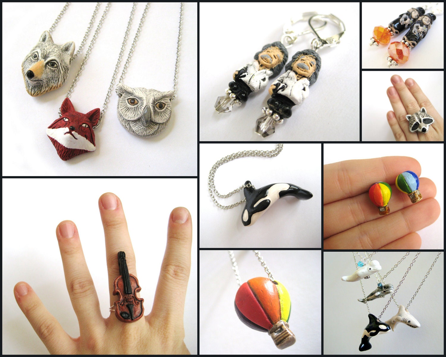 Best Friend Rings - Matching Rings Woodland Animals Set of Three