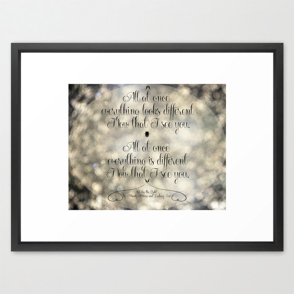 I See the Light by Mandy Moore and Zachary Levy from the Disney movie Tangled, Lyrics To Go Series, 8x10 Digital Color Print