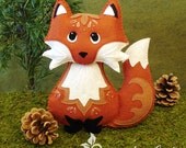 Red Fox Sewing Pattern PDF - Woodland Stuffed Animal Felt Plushie - Riley the Red Fox