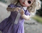 Collared Purple Dress for Lati Yellow & Other Approx 16 cm Dolls