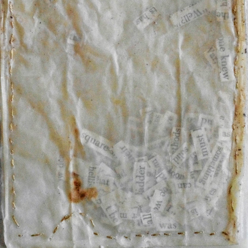 Envelope of Wasted Words / Teabags dipped in beeswax