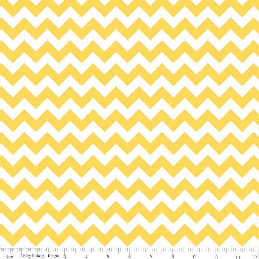 1 yard Yellow Small Chevron by Riley Blake
