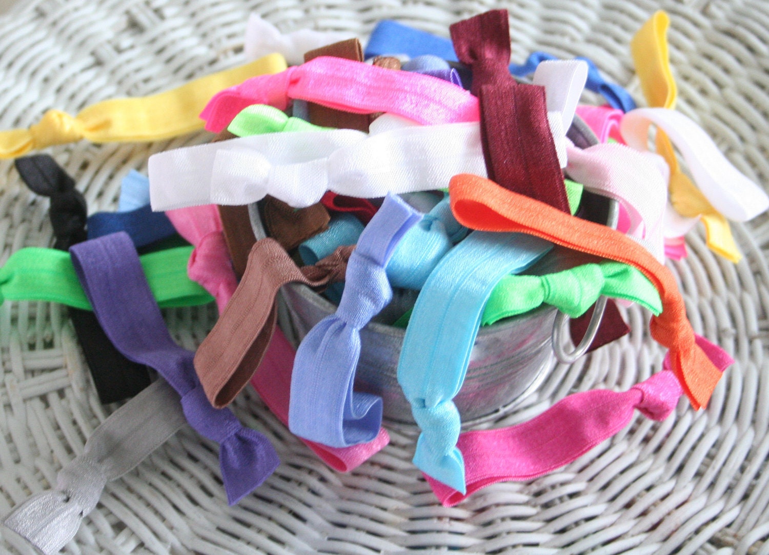 Elastic Hair Ties -  CHOOSE 30 - Perfect for Cheer Sports Colors Bracelet Fashion Anthropologie Inspired - Ships IMMEDIATELY -