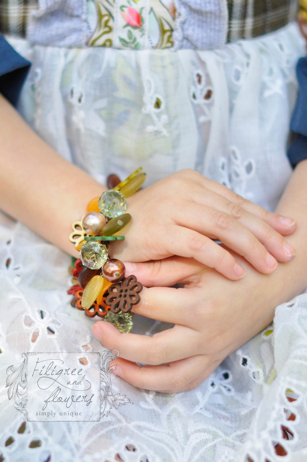 Natural charm bracelet Ready To Ship