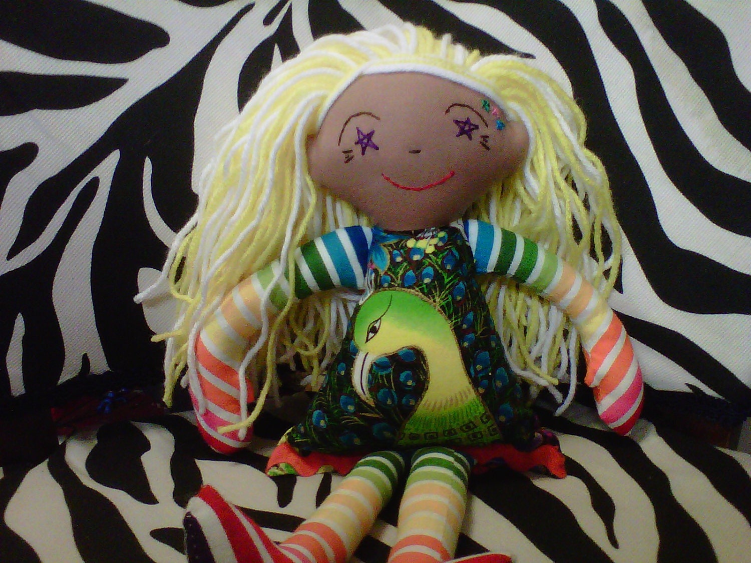 Birds of Paradise Raggedy Rebel Rainbow Doll
