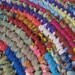 RESERVED for Tracey Cauley Colorful Crochet Hit and Miss Rag Rug