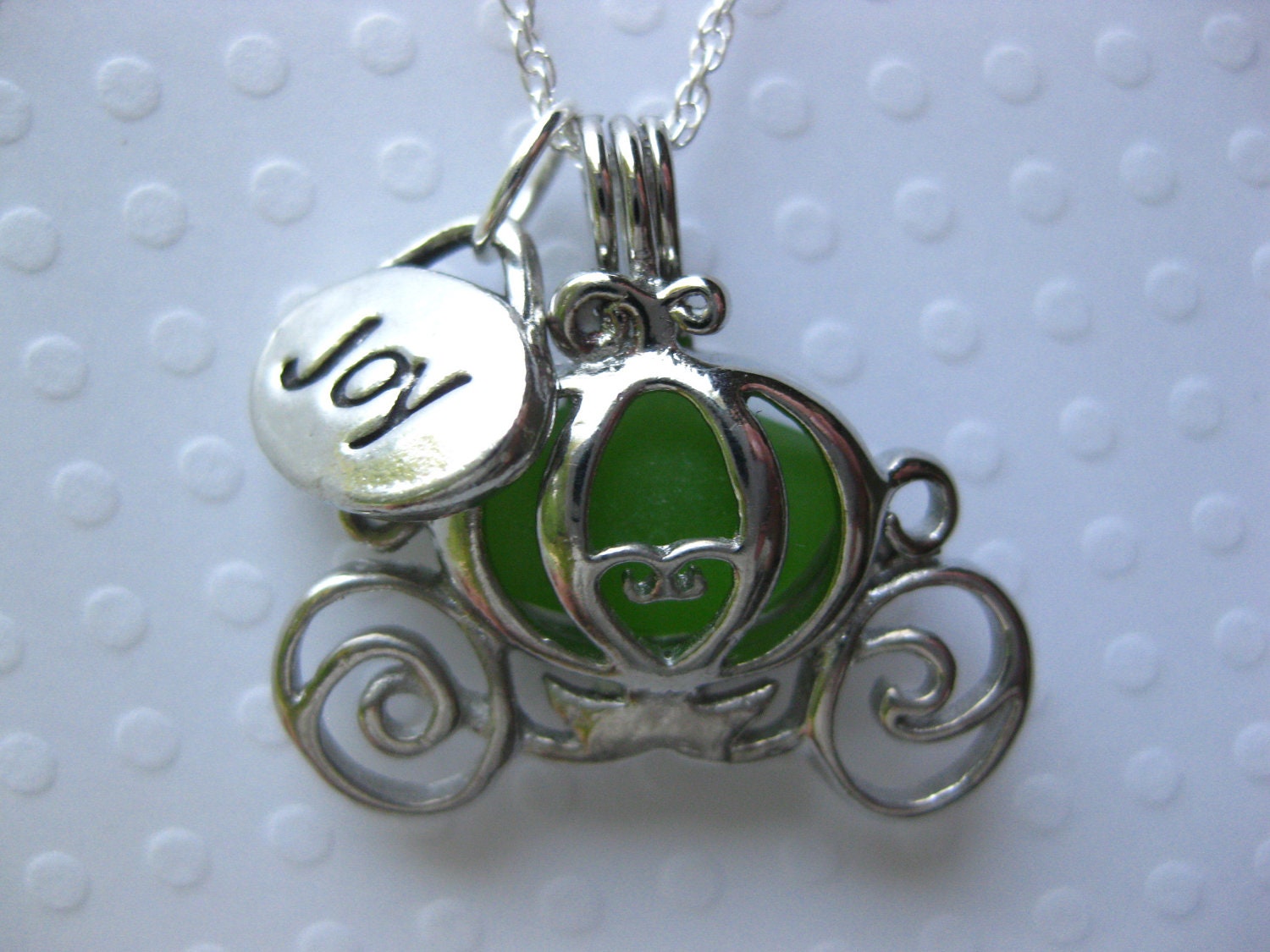 Joy Riding Seaglass Locket and SS chain