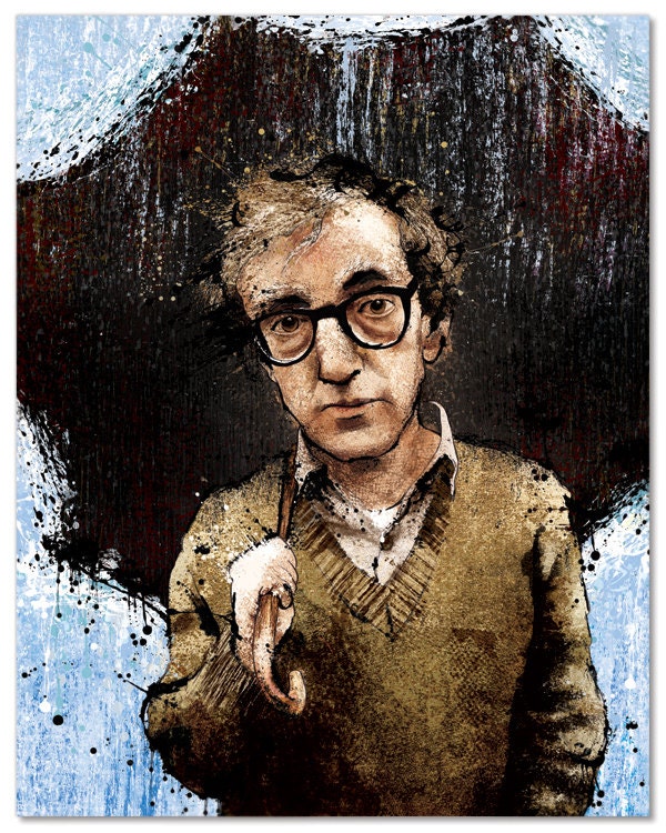 Woody Allen's "The Longest Pause" - 12x18 Officially Signed, Dated and Hand-Stamped Art Print
