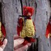 Miniature Vintage styled Victorian Red Mohair Artist Bear by Aerlinn Bears