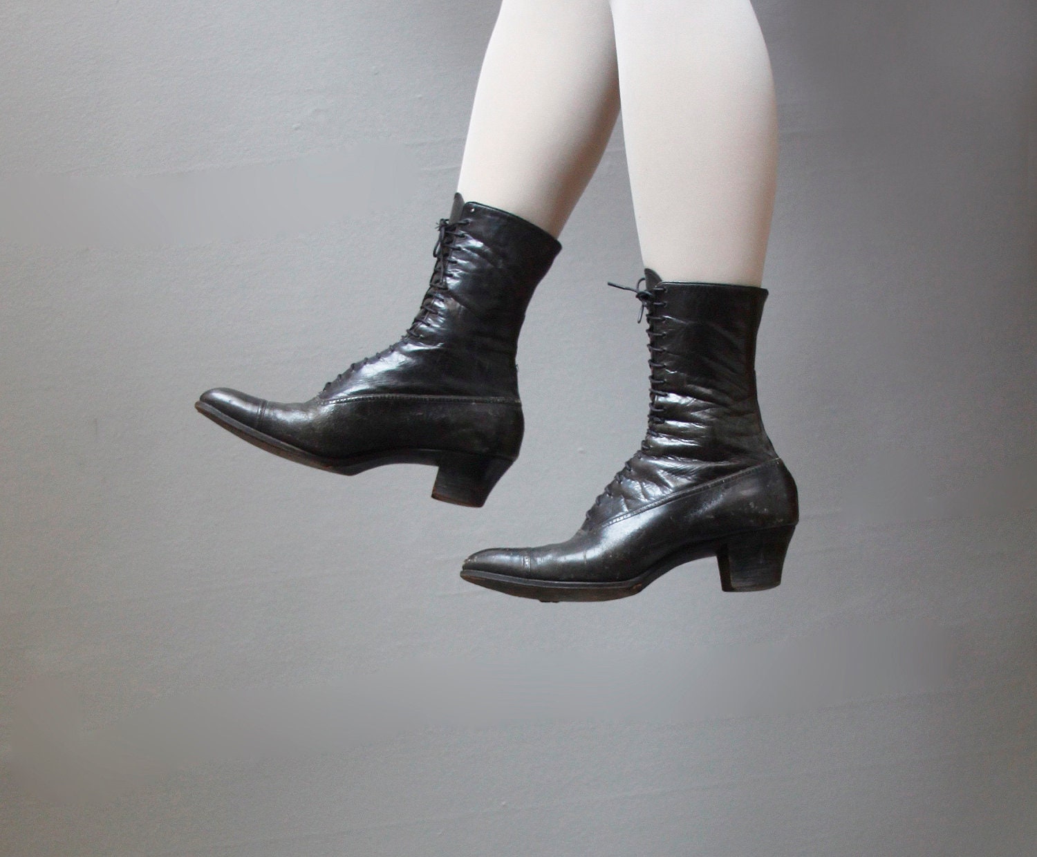 black victorian boots size 8