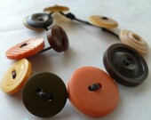 Vintage Button Bracelet Falling Leaves