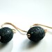 Earrings, Autumn Forest Green, Deep Speckled Green Glass, Rustic, 14kt Gold Filled Hoops, Vermeil, 24kt gold plate Earrings