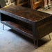 Salvaged floor beam coffee table