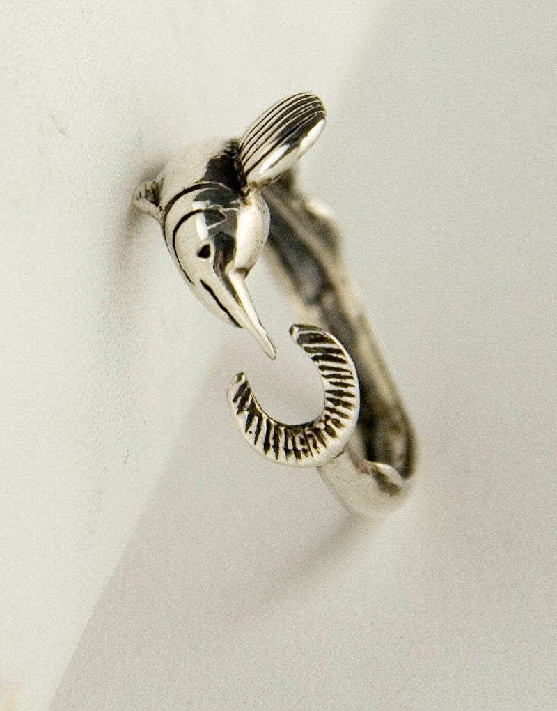 Swordfish Adjustable Sterling Silver ring