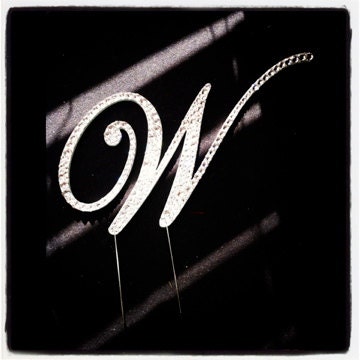 W Monogram Caketopper