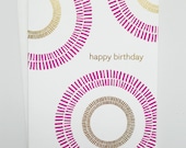 Letterpress Birthday Card - Gold Foil & Fuschia