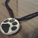 Polymer Clay Stamped Puppy Paw Print Pendant/Necklace