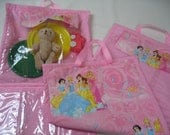 Toy Tote with 2 large pockets for carrying toys in a colorful "princess" print