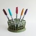 Large Green Metal Flower Frog - Repurposed Display Desktop Organizer