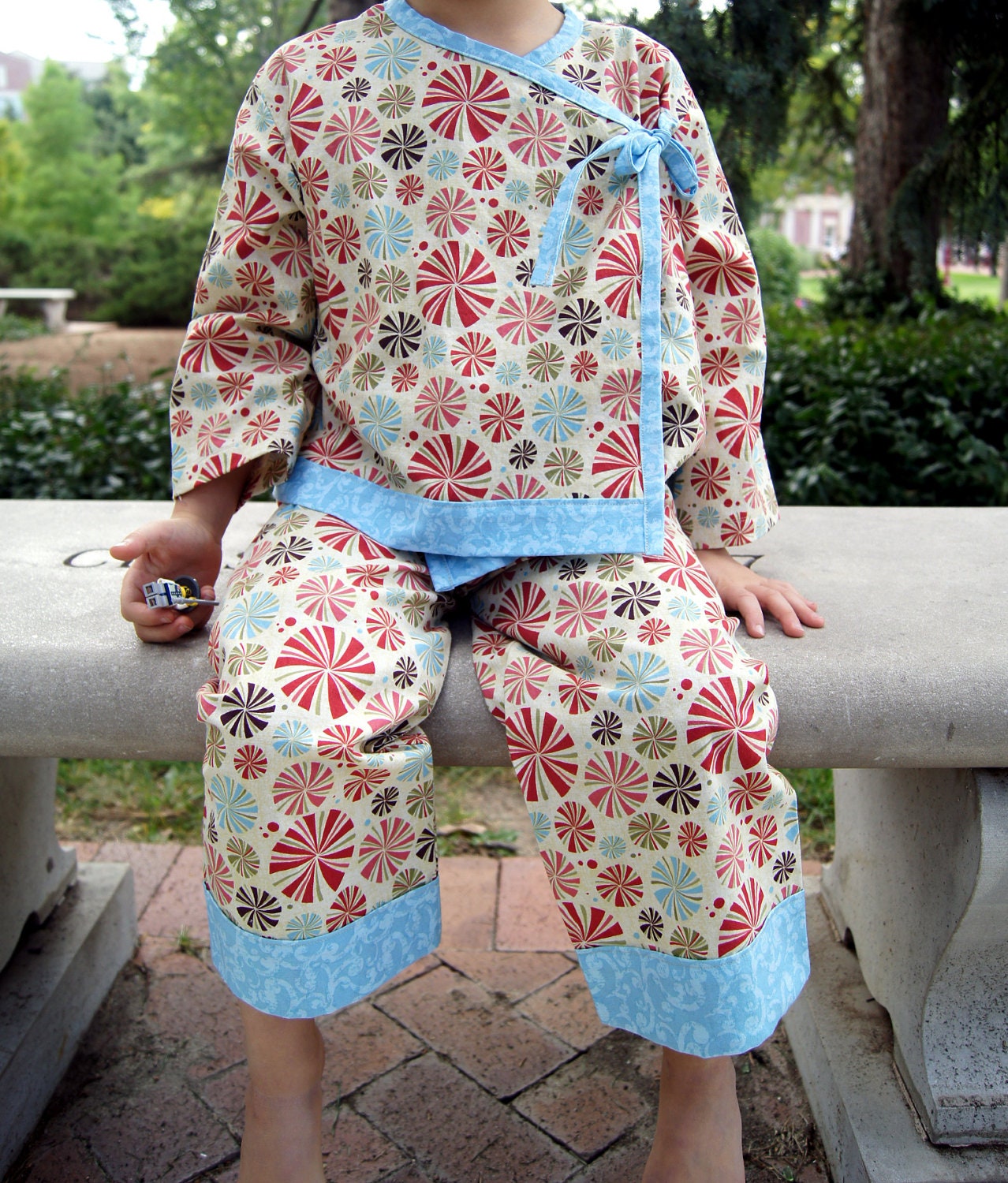 Peppermint Swirl Christmas Jammies - Size 3-4