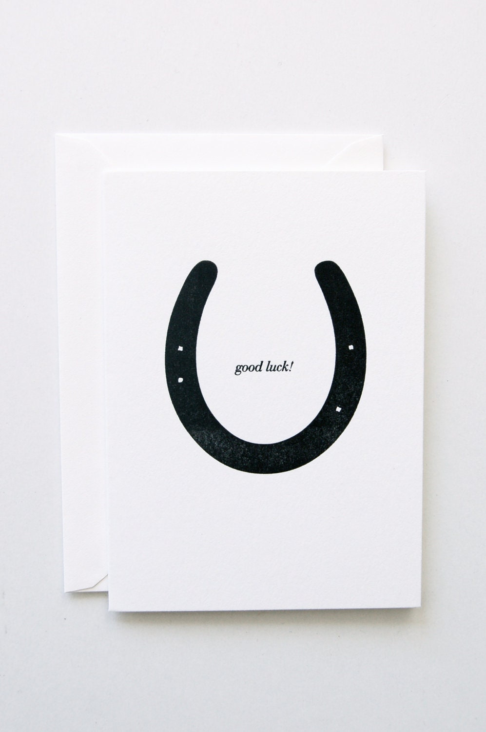 Good Luck - Single Letterpress Note Card