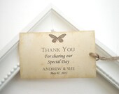BUTTERFLY ESCORT CARDS Place Cards Customized Vintage Style - Set Of 60