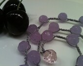LOVELY LILAC Acrylic Faceted large Beaded necklace Spring Summer Fresh Feminine