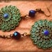 Inspirations of Marrakech-OOAK- Turquoise Patina Medallion Earrings