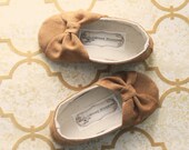 Toddler/Big Girl Shoes Soft Soled Shoes Spring Shoes Summer Shoes Brown Shoes Faux Suede Shoes -Sweet Butterscotch-Size 10-13