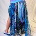 Mermaid Gypse Scarf Belt Bustle Purple And Turquoise  Multi Layered Up Cycled Fabric Made To Order