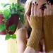 Ochre Wool Fingerless Gloves