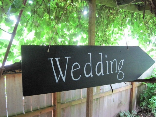 Hanging Wedding Arrow Sign