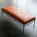 Vintage Mid Century Modern Cushioned Wire Bench