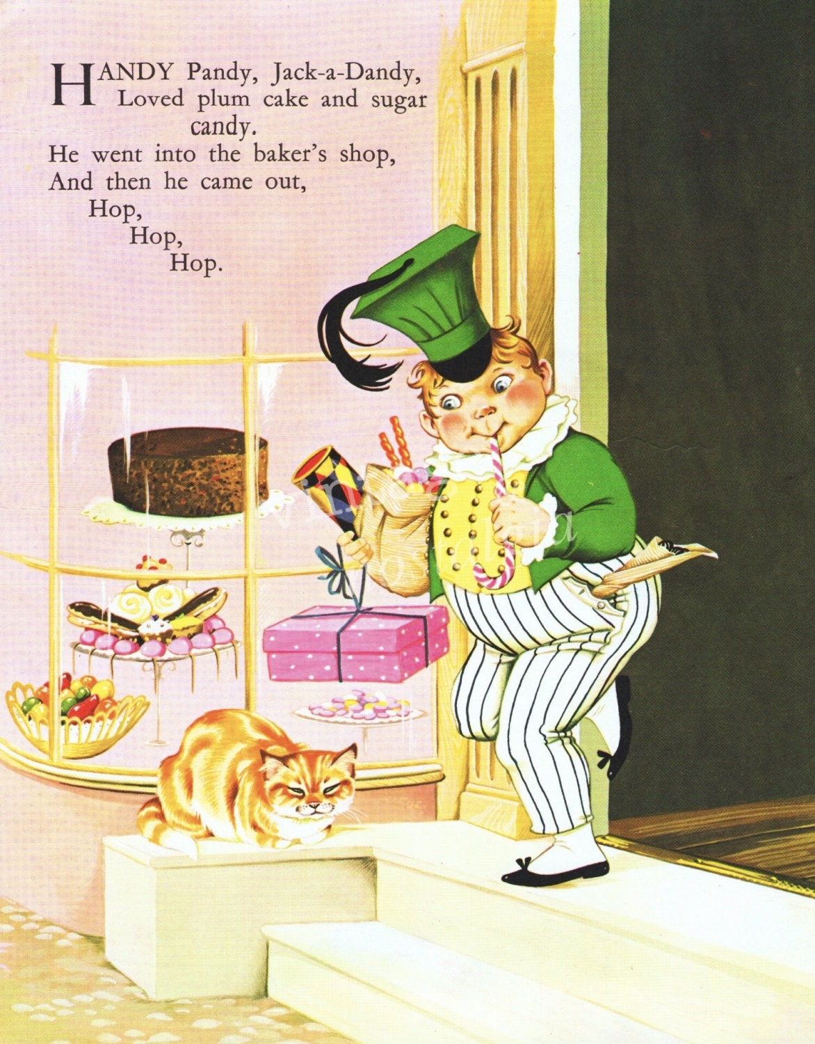1960s Nursery Rhyme Handy Pandy Jack a Dandy by theStoryOfVintage