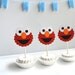 Elmo Cupcake Toppers, Die cut layered Elmo Inspired Cupcake toppers A282