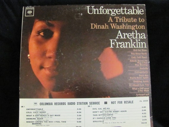 Aretha Franklin Unforgettable A Tribute To Dinah By Recordlady