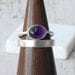 Ring - Amethyst and Sterling Silver Stacking Ring