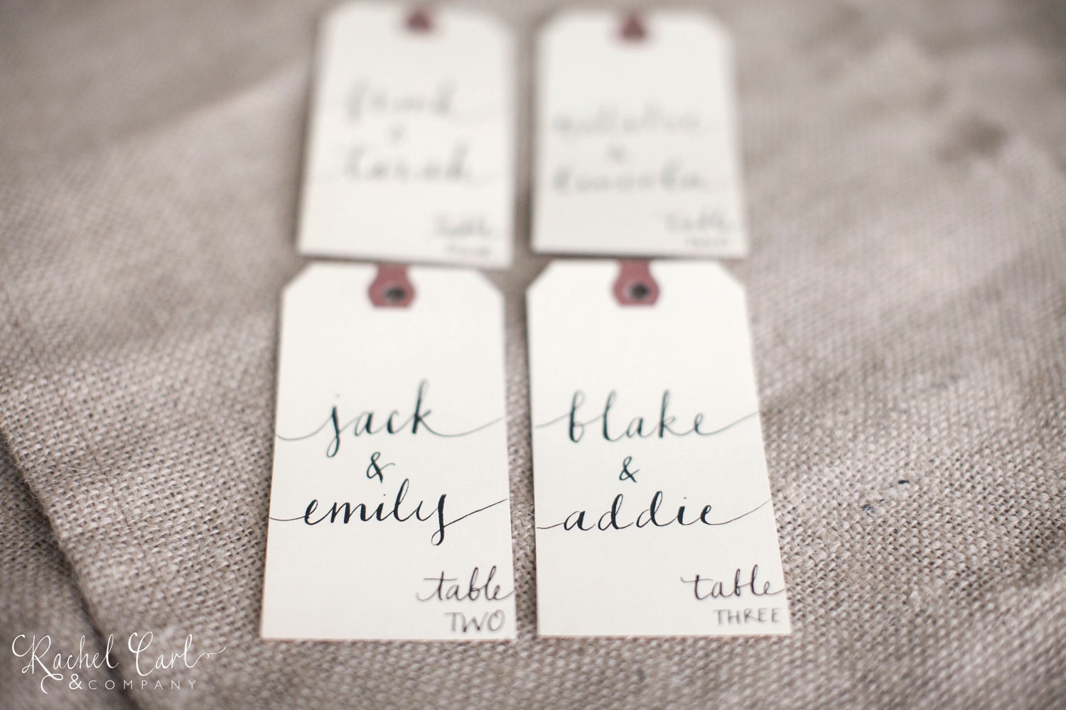 Wedding Name Place, Table, or Escort Cards, Shabby Chic Wedding, Manilla Vintage Tags with Lowercase Font