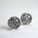 globe earrings in sparkly taupe - 8mm - small everyday round stud earrings