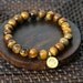 Tiger's Eye and Gold Om Energy Bracelet