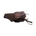 Vintage Top Grain Leather Saddle Bags with Double Buckle Adjustments