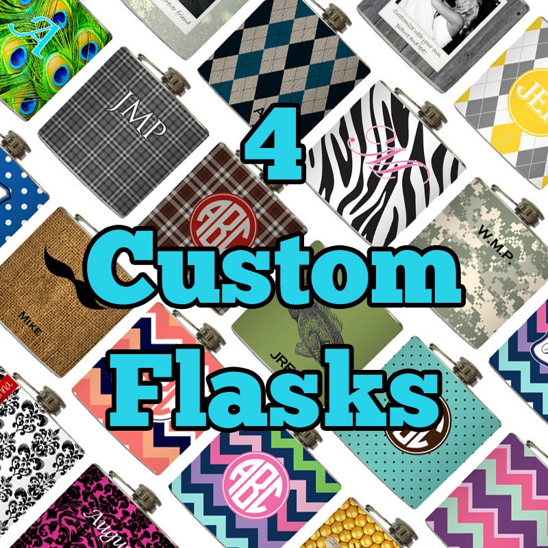 4 Custom Hip Flasks (LC-1110) for Anniken Hellum