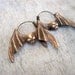 Bunny bat niobium hoop earrings