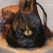 Dragon eye dice bag (Black  leather with Gold eye)